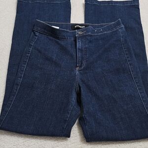 Express Women's Deep Indigo Slim Flare Jeans
